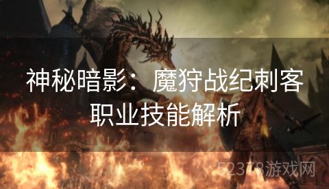 神秘暗影：魔狩战纪刺客职业技能解析