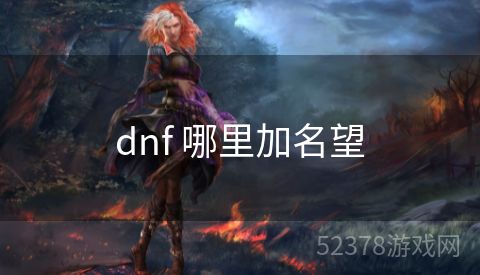 dnf 哪里加名望