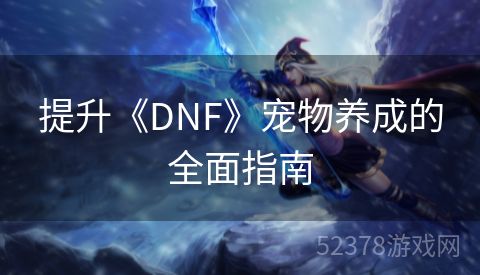 提升《DNF》宠物养成的全面指南