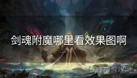 剑魂附魔哪里看效果图啊