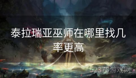 泰拉瑞亚巫师在哪里找几率更高