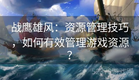 战鹰雄风：资源管理技巧，如何有效管理游戏资源？