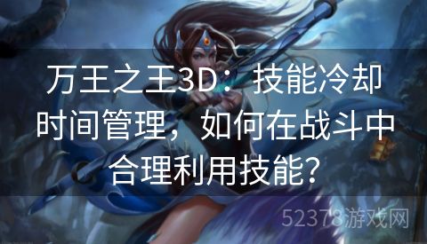 万王之王3D：技能冷却时间管理，如何在战斗中合理利用技能？