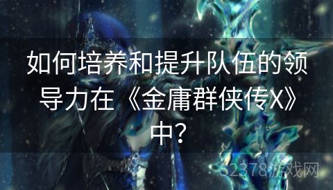 如何培养和提升队伍的领导力在《金庸群侠传X》中？