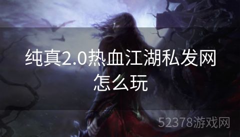 纯真2.0热血江湖私发网怎么玩