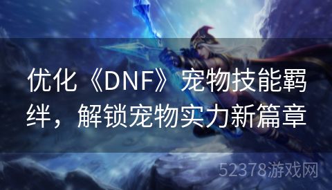 优化《DNF》宠物技能羁绊，解锁宠物实力新篇章