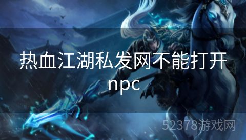 热血江湖私发网不能打开npc