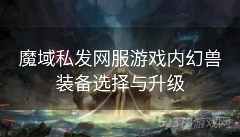 魔域私发网服游戏内幻兽装备选择与升级