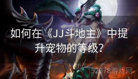 如何在《JJ斗地主》中提升宠物的等级？