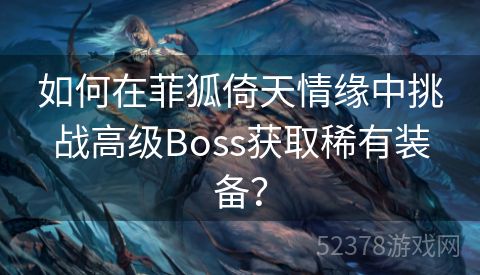 如何在菲狐倚天情缘中挑战高级Boss获取稀有装备？