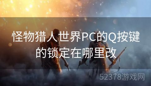 怪物猎人世界PC的Q按键的锁定在哪里改