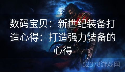 数码宝贝：新世纪装备打造心得：打造强力装备的心得