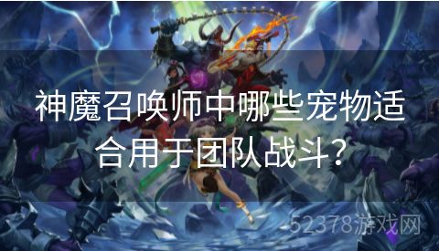 神魔召唤师中哪些宠物适合用于团队战斗？