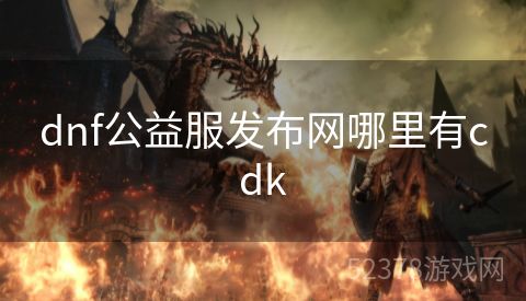 dnf公益服发布网哪里有cdk