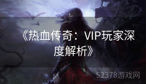 《热血传奇：VIP玩家深度解析》