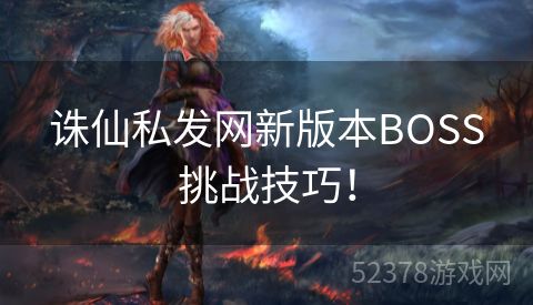 诛仙私发网新版本BOSS挑战技巧！