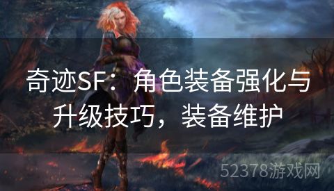 奇迹SF：角色装备强化与升级技巧，装备维护