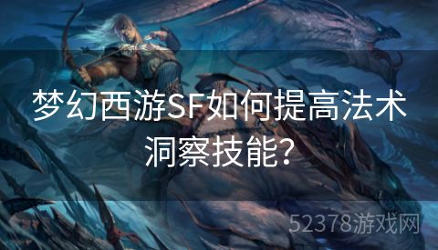 梦幻西游SF如何提高法术洞察技能？