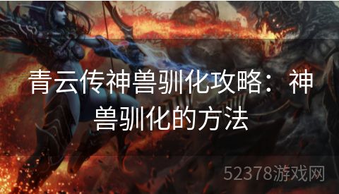 青云传神兽驯化攻略：神兽驯化的方法