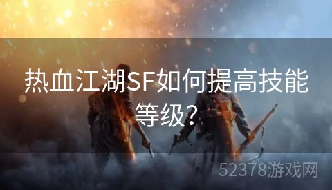 热血江湖SF如何提高技能等级？