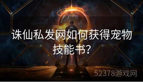 诛仙私发网如何获得宠物技能书？