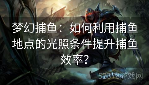 梦幻捕鱼：如何利用捕鱼地点的光照条件提升捕鱼效率？