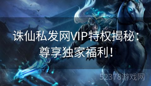 诛仙私发网VIP特权揭秘：尊享独家福利！