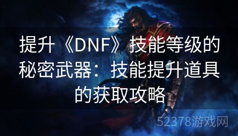 提升《DNF》技能等级的秘密武器：技能提升道具的获取攻略