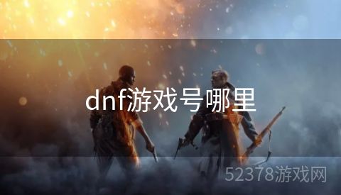 dnf游戏号哪里