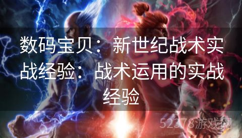 数码宝贝：新世纪战术实战经验：战术运用的实战经验