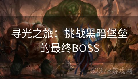 寻光之旅：挑战黑暗堡垒的最终BOSS