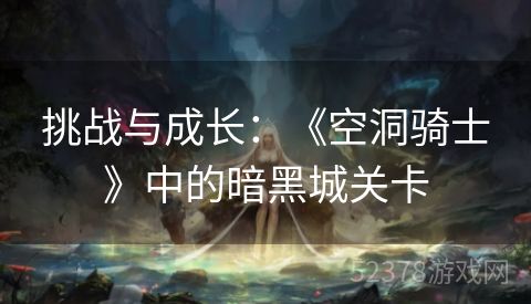 挑战与成长：《空洞骑士》中的暗黑城关卡