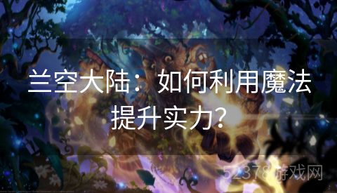 兰空大陆：如何利用魔法提升实力？