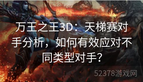 万王之王3D：天梯赛对手分析，如何有效应对不同类型对手？