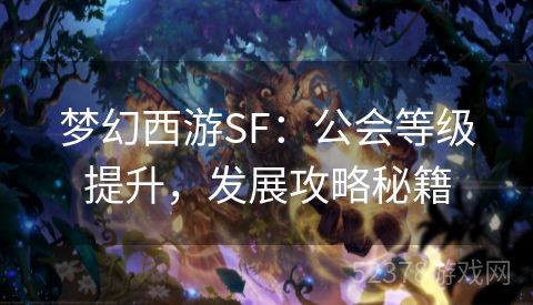 梦幻西游SF：公会等级提升，发展攻略秘籍