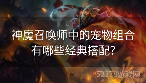 神魔召唤师中的宠物组合有哪些经典搭配？