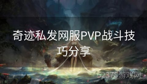 奇迹私发网服PVP战斗技巧分享