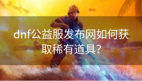 dnf公益服发布网如何获取稀有道具？