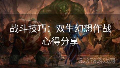 战斗技巧：双生幻想作战心得分享